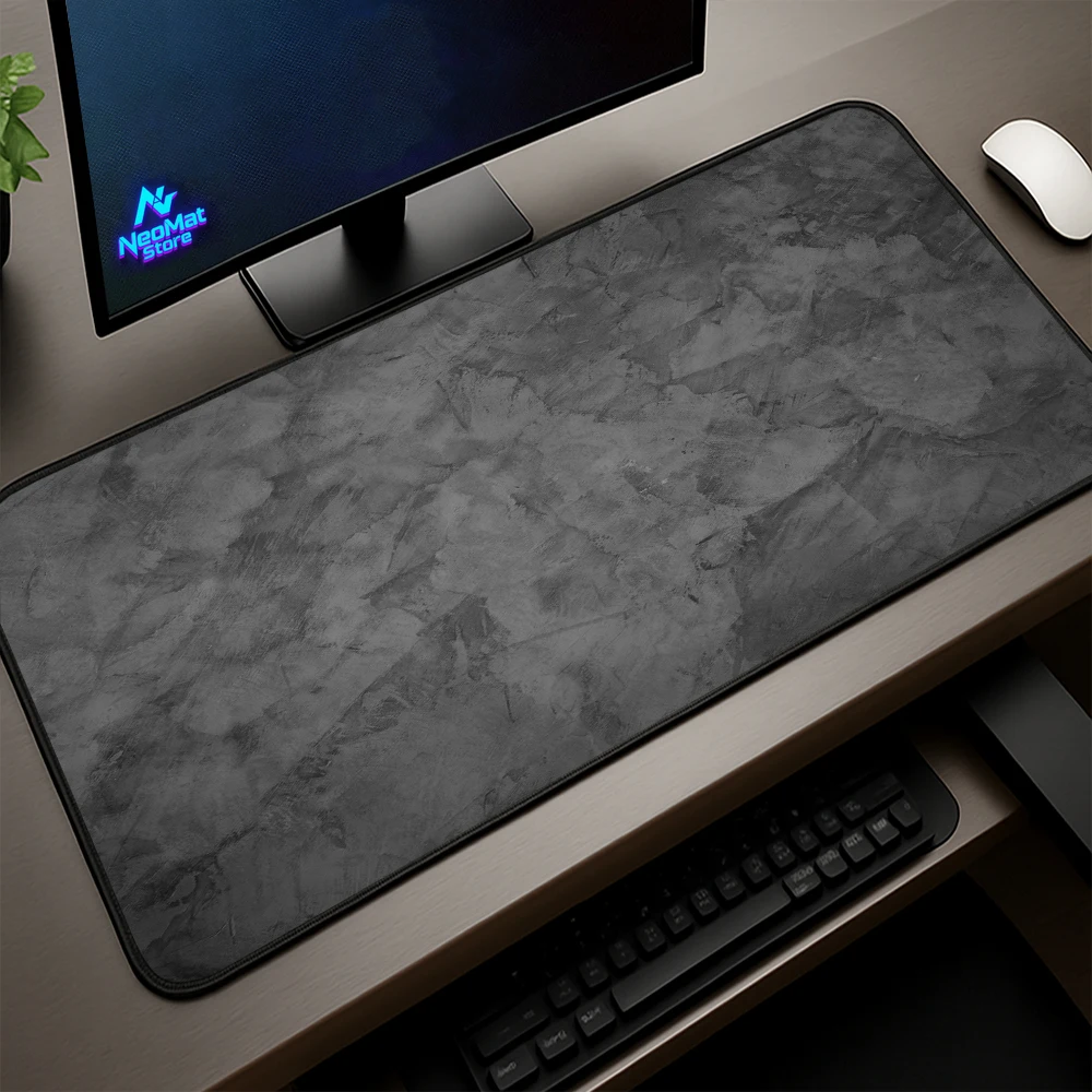 

Large Mouse Pad Gray 5mm Mousepad Xxl Mouse Base Office Accessories Desk Pads Pc Games Minimalist Rug Non-slip Rubber Carpet