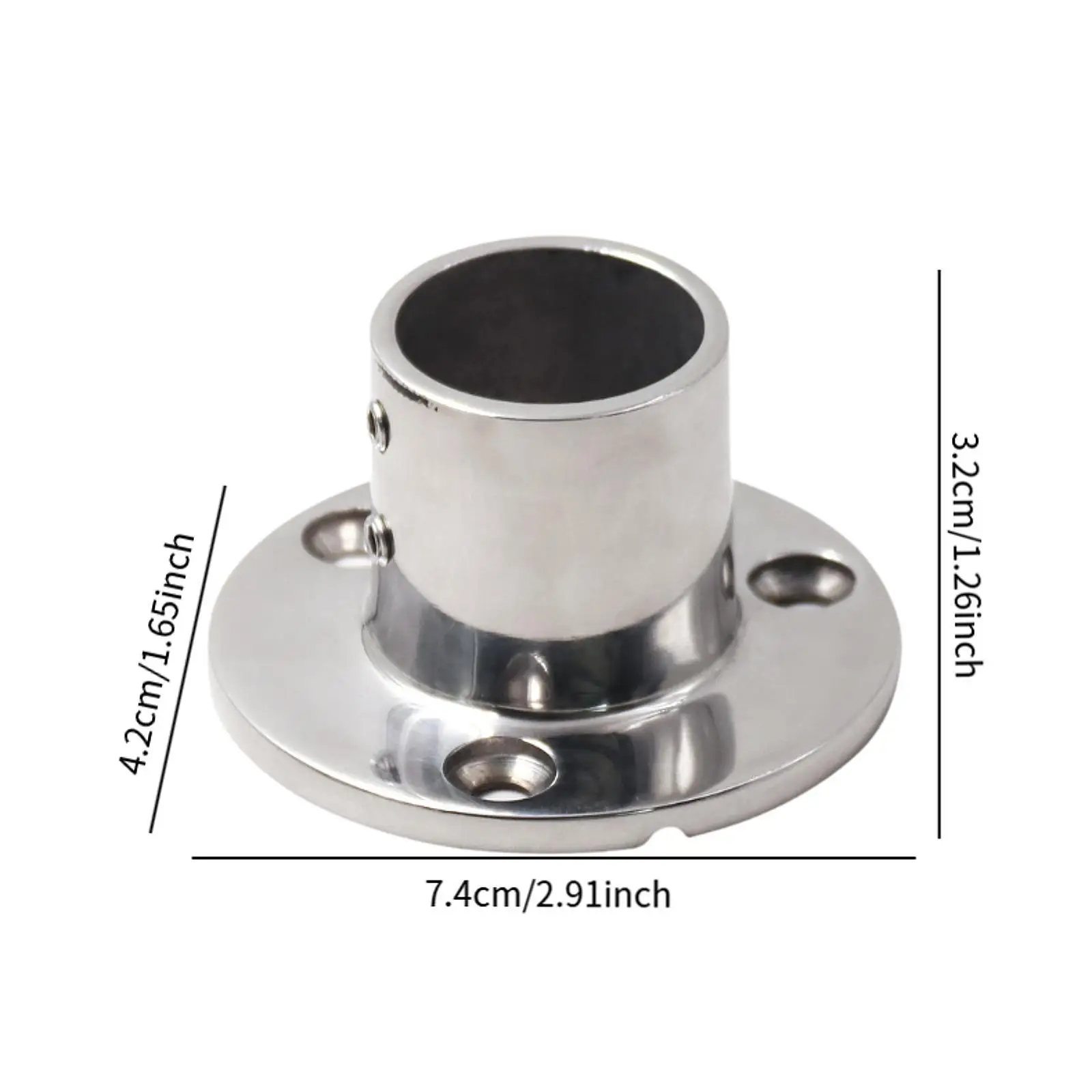 

Yacht Marine Grade Hand Rail Round Base Stainless Steel Fitting for Ship Hardware Pipe Tube