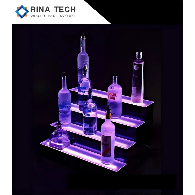 custom.Rotating LED Acrylic Display Stand Anti-Scratch Coating Eyewear Store Display-Day Delivery
