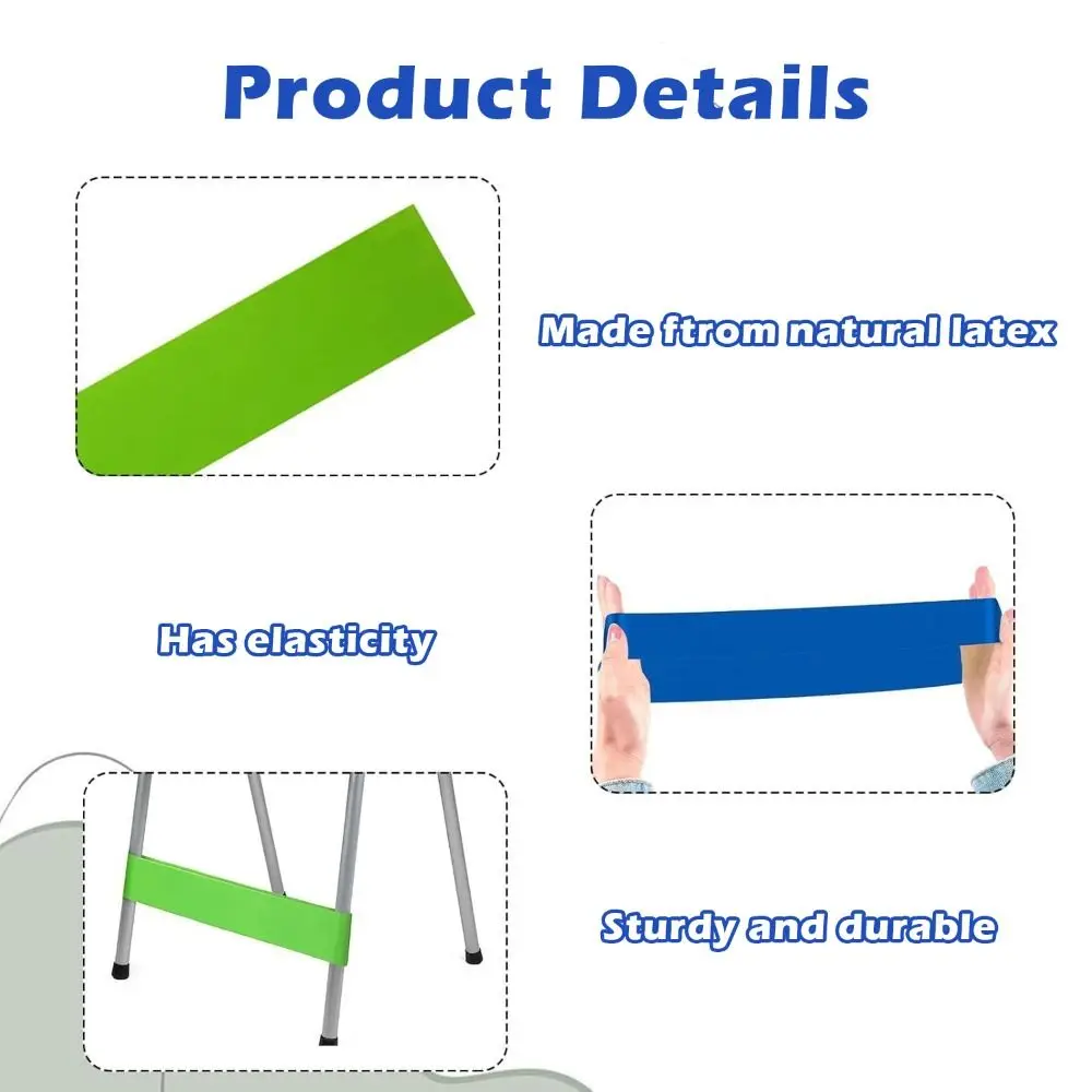 أربطة مرنة للكرسي قابلة للتمدد، أربطة مناشف ملونة لتخفيف التوتر تحسين التركيز، شرائط كرسي مرنة، كراسي الشاطئ #3