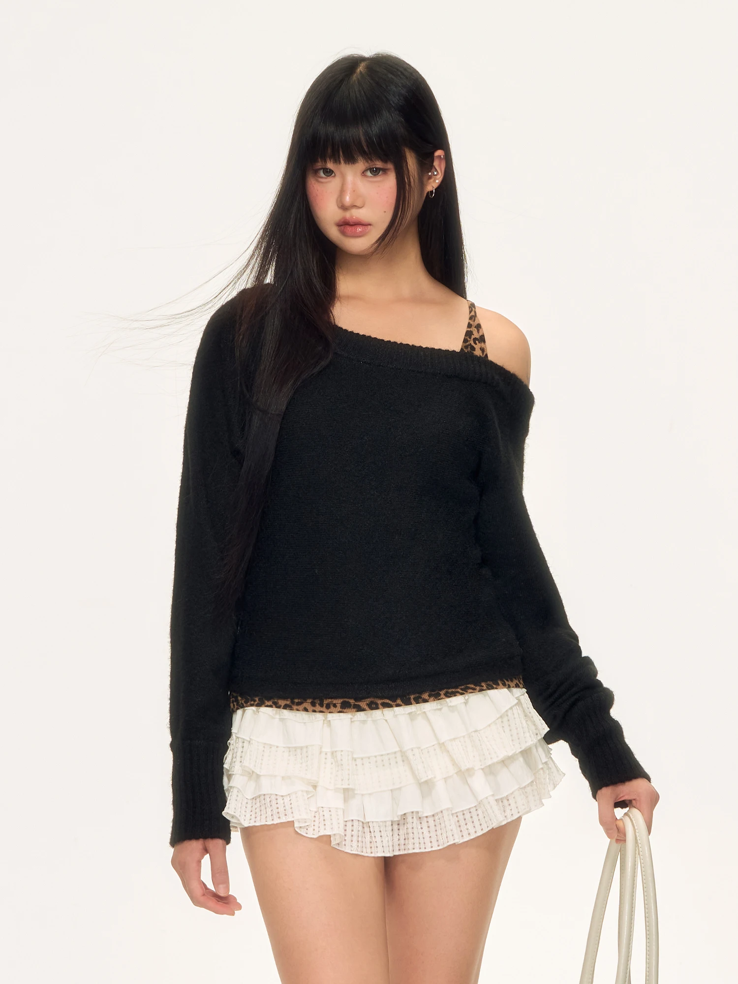 

Женский мягкий шерстяной вязаный топ с длинными рукавами и леопардовым принтом на плечах от Wedhub Design, смесовая ткань из полиэстера