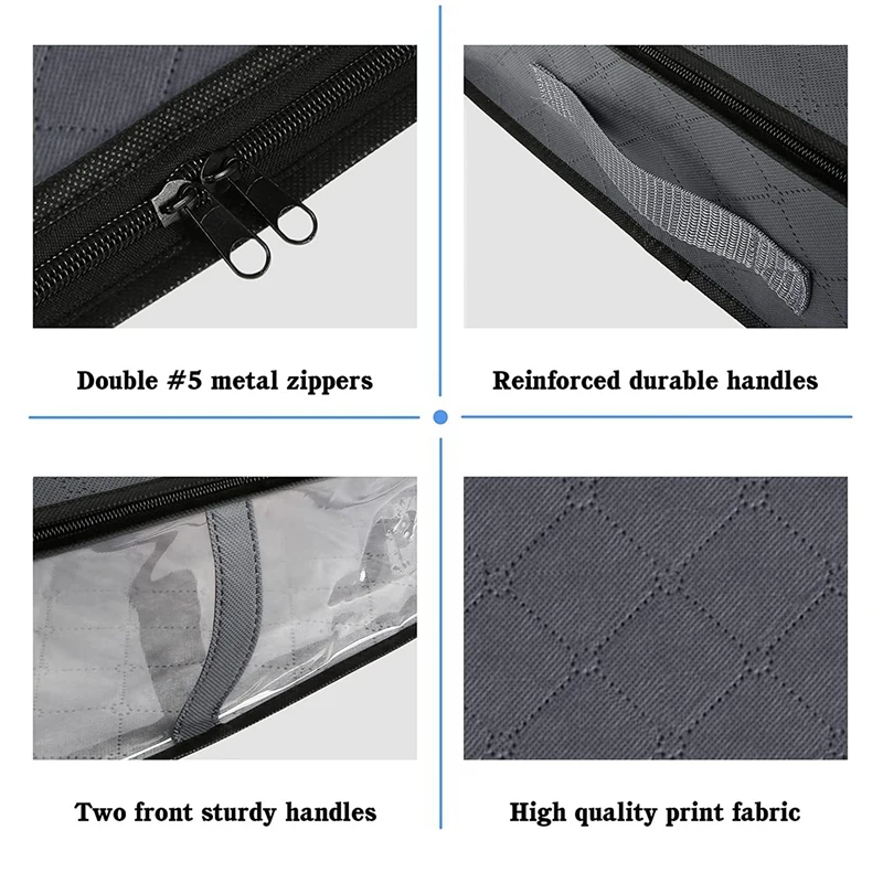 3 Pack Storage Bins Clothes Storage,Foldable Blanket Storage Bags, Under Bed Storage Containers For Organizing,Clothing