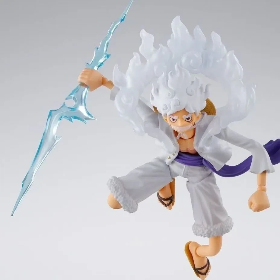 One Piece Monkey D. Luffy Gear 5 Zonnegod Nika Actiefiguur, Anime Figuurmodel Ornament met meerdere accessoires