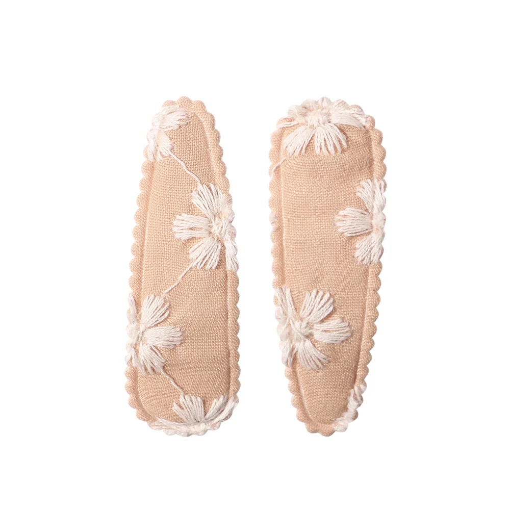 Pinces à cheveux brodées en forme de goutte d\'eau pour filles, 22 pièces/lot, barrettes de 2.2 pouces, accessoires pour cheveux pour enfants