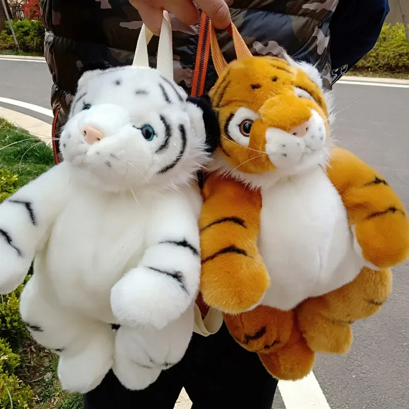 Simulation Animal Plush Backpack Cute Backpack Elephant Tiger Polar Bear Lion Leopard Panda Giraffe Polar Bear Girls Backpack