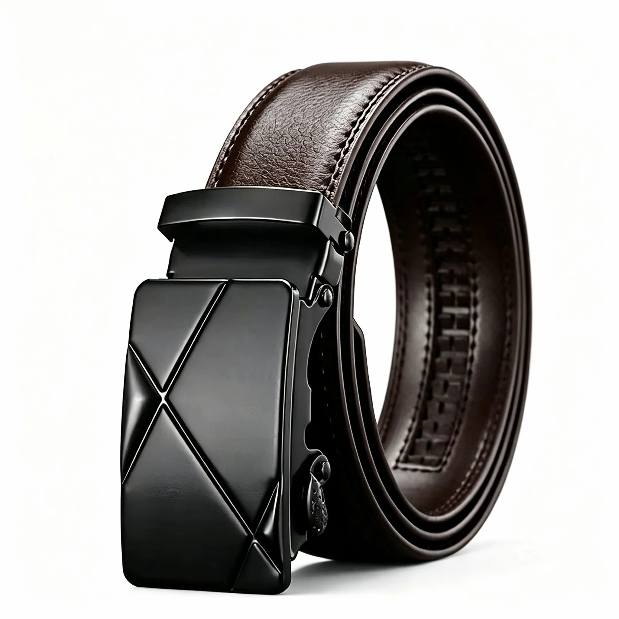 Fashion Business Men'S Belt Genuine Luxury Brand Belt Metal 