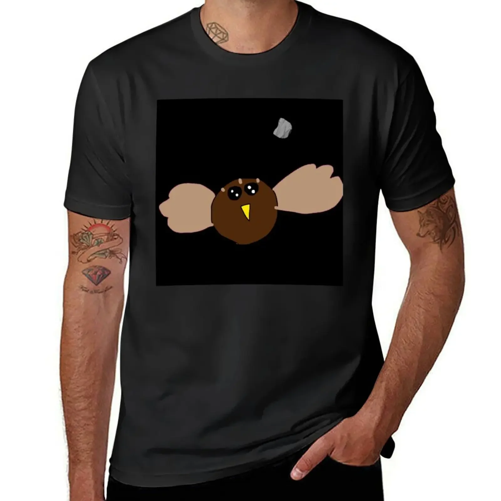 

Cute owl in the moonlight T-Shirt Short sleeve tee for a boy plain black t shirts men