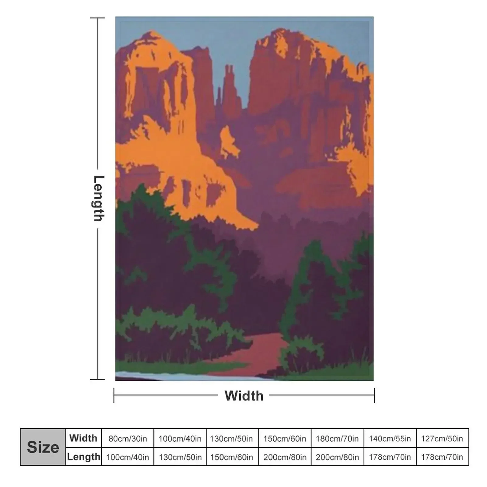 Sedona Cathedral Rock Throw Blanket blankets ands Sofa Throw Blankets