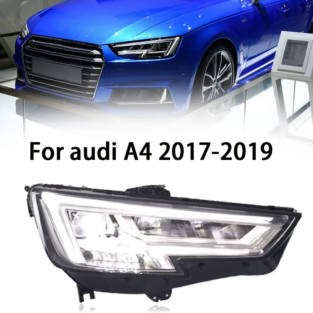 

Автомобильные фары для Audi A4 B9, светодиодные фары 2017-2021, фары A4L RS4 S4 DRL, указатель поворота, дальний свет, линза проектора «ангельский глаз»