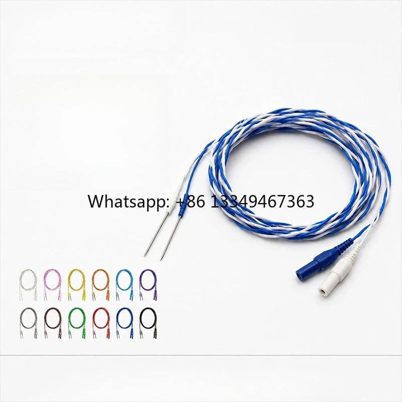 13mm Stainless Steel Subdermal  Electrode Color Coded Cable