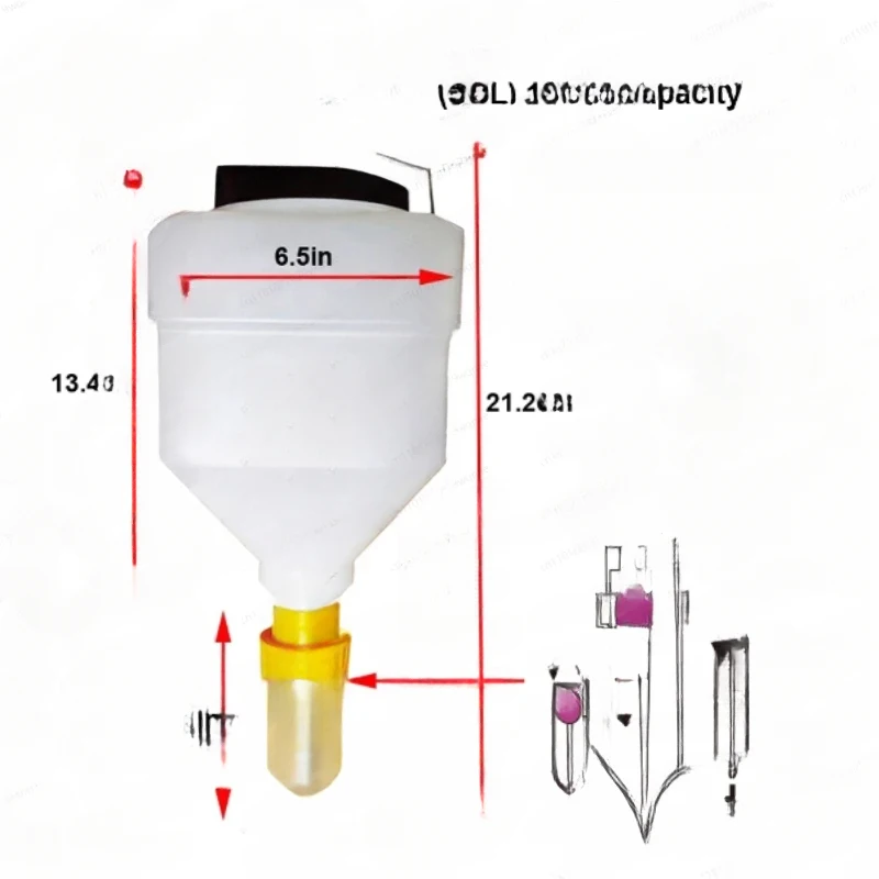 5.5L Commercial Squeeze Bottle With Wide Mouth, Food Safe Sauce Dressing Dispenser, Easy Fill Clean For Kitchen