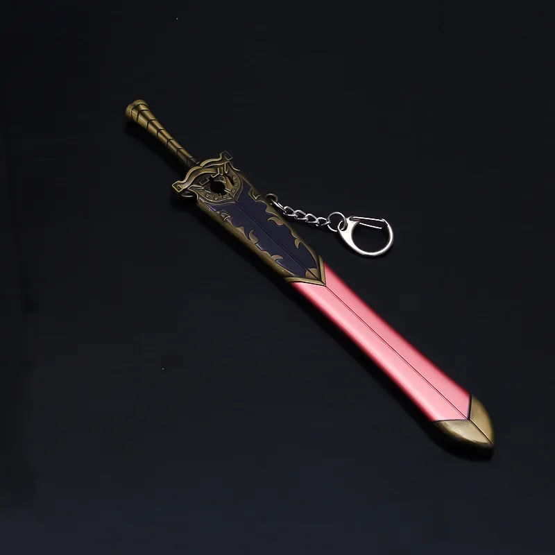 22cm/8.66in Qin Emperor Series Weapon Model Toy Yan Ri Sword Keychain Alloy Sheath Anime Metal for Boy's Gift Gaming Peripherals