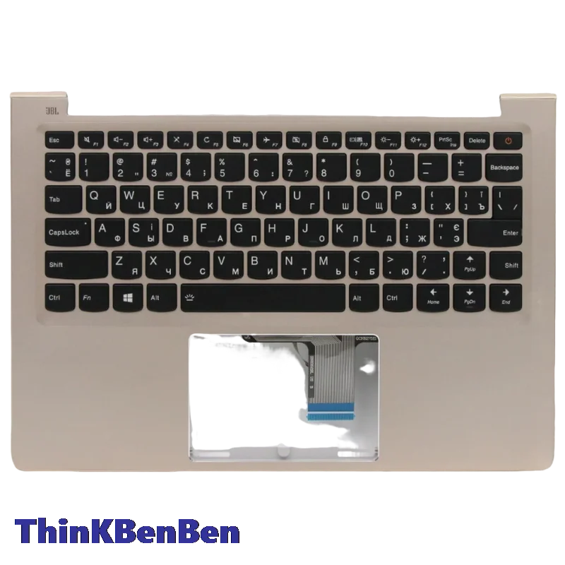 UKR Ukrainian Golden Keyboard Upper Case Palmrest Shell Cover For Lenovo Ideapad 710S 13 13ISK 13IKB 5CB0L47481