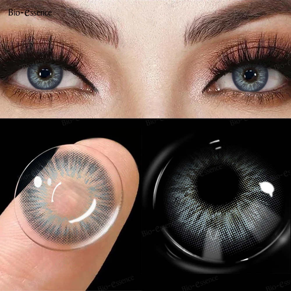 Bio-essence 1 Pair Colored Contact Lenses Pupils Fashion Brown Lenses for Makeup Cosplay Lenses High Quality Natural Pupils Year