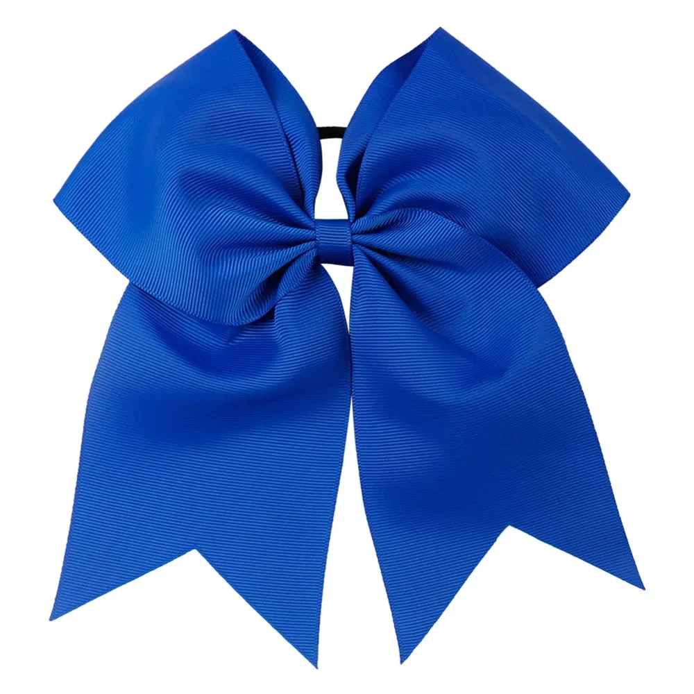 ncmama 50/100Pcs 7\'\' Hair Bows with Elastic Band Girls Cheerleader Cheer Bow Soft Grosgrain Hair Bands For Kids Hair Accessories