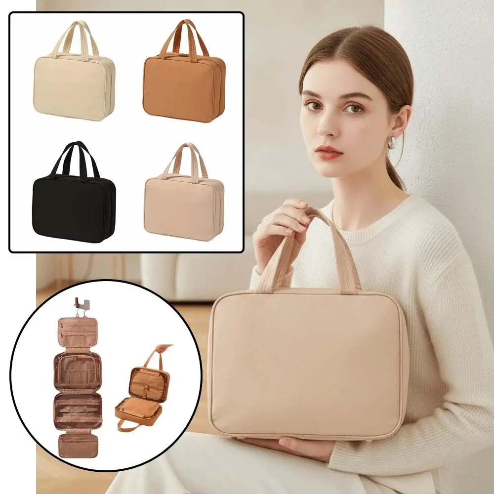 Waterproof Toiletry Organizer Multi-functional Foldable Makeup Pouch Large Capacity Durable Compact Case Bag Hotel Stay