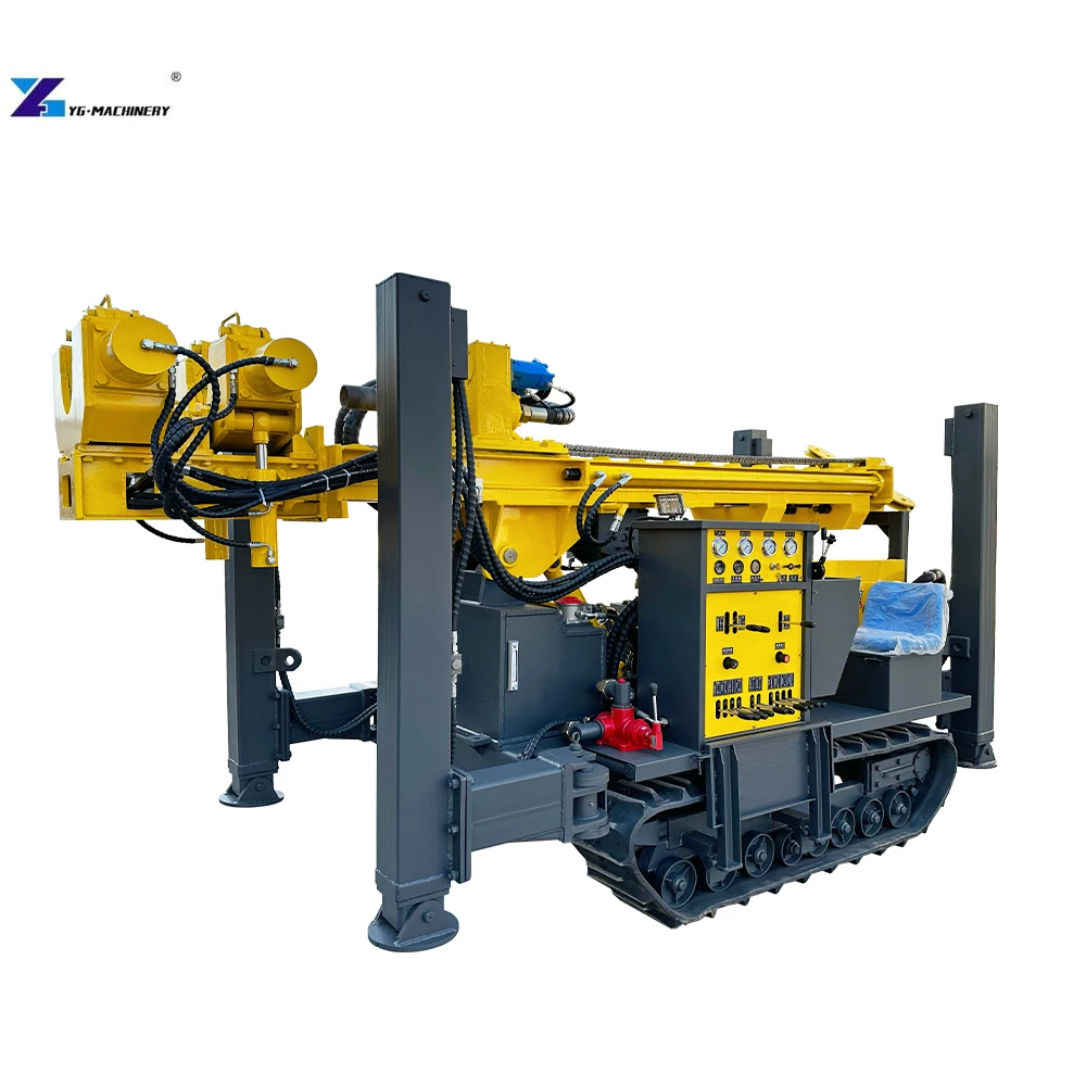 Water Well Drilling Rig - 200m Depth Hard Rock Reverse Circulation Rig With Gripper