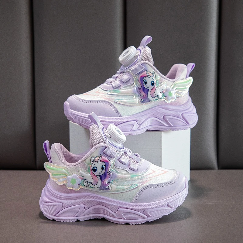 

Autumn Sneakers Girl Cute Fashion Cartoon Print Pu Leather Princess Kids Causal Shoes Outdoor School Sport Girl Shoes Size 26-39
