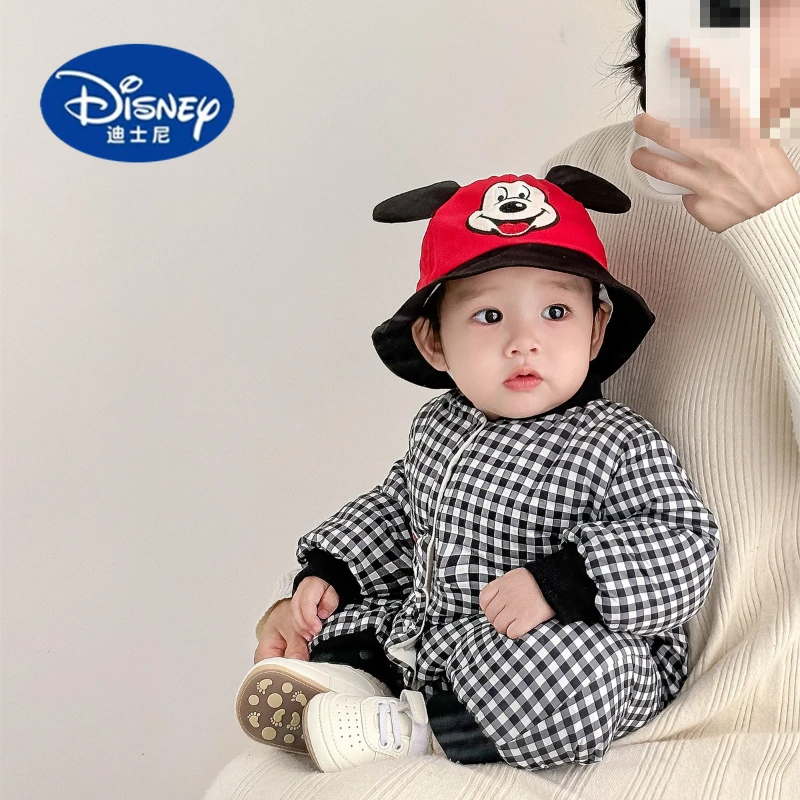ديزني دونالد داك 2025 رومبير الشتاء |   بذلة أطفال مبطنة بالصوف للأولاد والبنات |   قطعة واحدة مريحة للاستخدام الخارجي 0-24 شهرًا