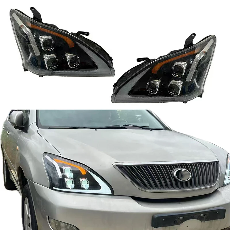 

Комплект для переоборудования фар с LED-линзами, дневными ходовыми огнями и указателями поворота для Lexus RX 2003-2009, 12В, 70Вт, 4000K