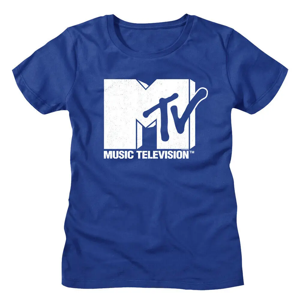 MTV Basic Logo Women's T Shirt Vintage Music Television Generation Pop Rock