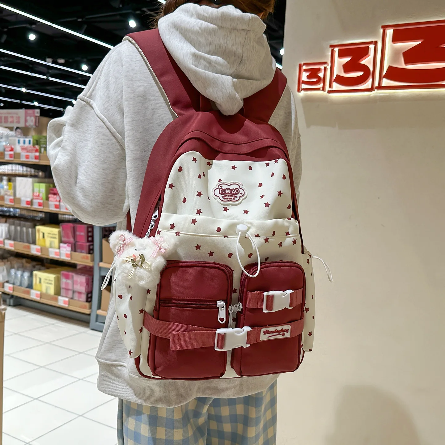 Girl School Bag Backpack Back Pack For Teenager Women Children Female Pink Schoolbag Primary High Bagpack Class Teens Child Kids