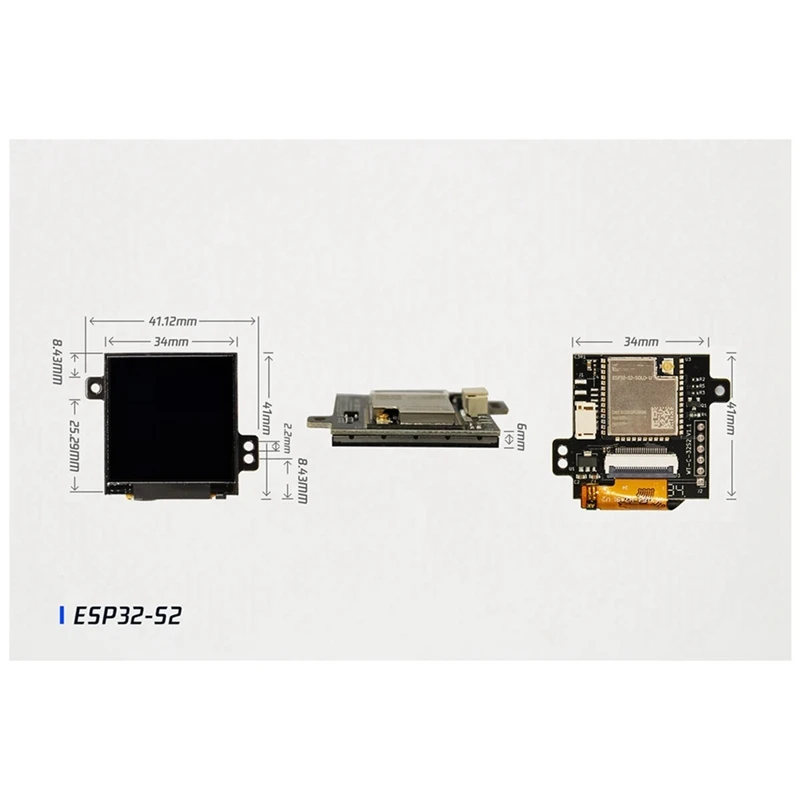 ESP32-S2 1.54Inch 240X240 Serial Interface Screen Supports WIFI Bluetooth For Coffee Machine, Fans, Induction Cooker