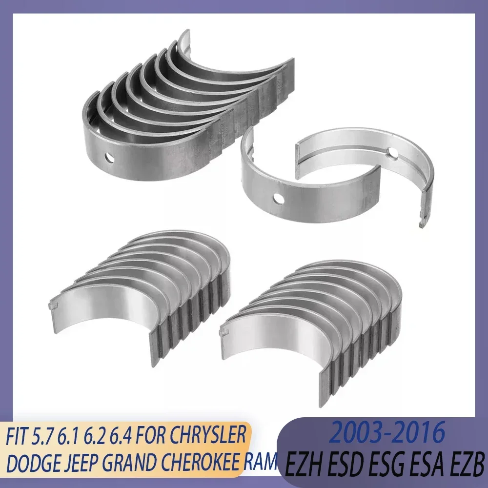 HEMI EZB 5.7 6.1 6.2 6.4 L STD 0.25 0.5 Engine Main & Con-Rod Bearing Set Fit OHV For 03-08 CHRYSLER DODGE JEEP GRAND CHEROKEE