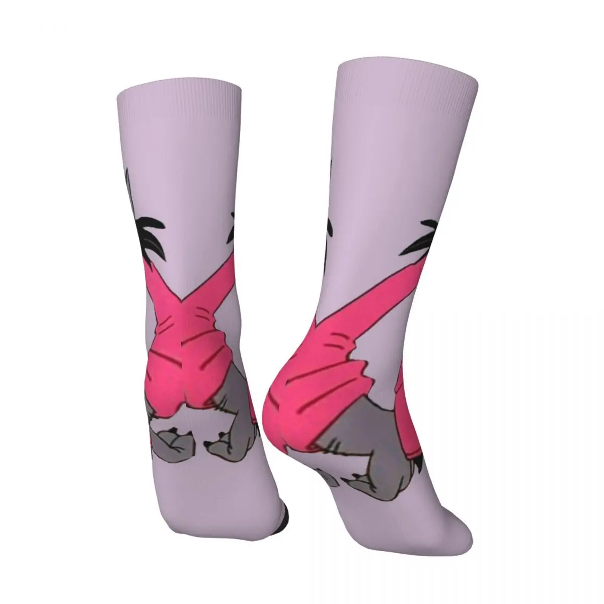 Funny Crazy Sock for Men Hip Hop Harajuku Nu Pogodi Well Just You Wait Wolf Hare Zayats Cartoons Quality Crew compression Sock