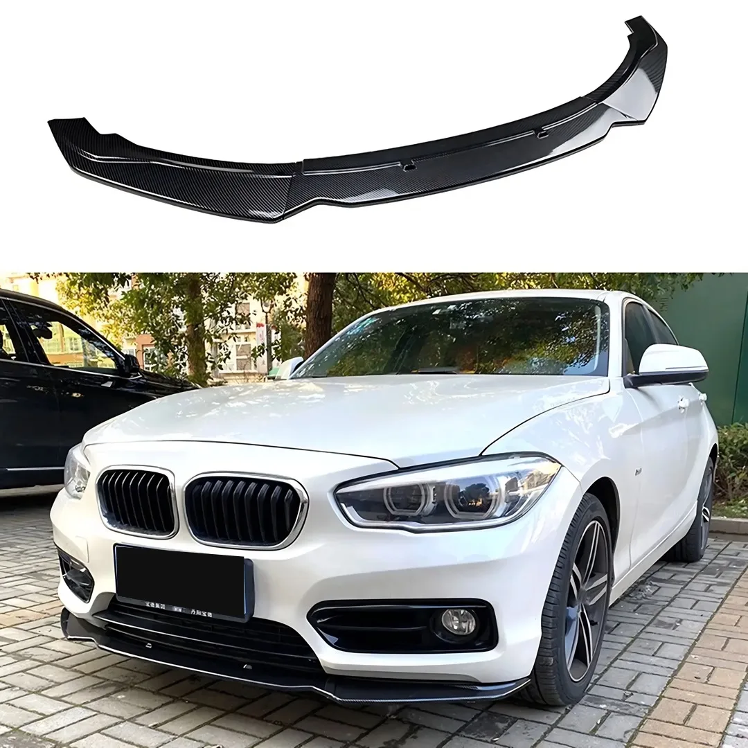 

Front Bumper Lip Splitter Cover Chin Styling Accessories Air Dam Refit Carbon Fiber Look For BMW 1-Series F20 F21 LCI 2015-2019