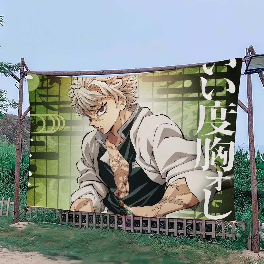 D-Demon S-Slayer Anime S-Shinazugawa S-Sanemis flag College Bedroom Living Room Home Dorm Decor Funny Tapestry Garage Bar Wall