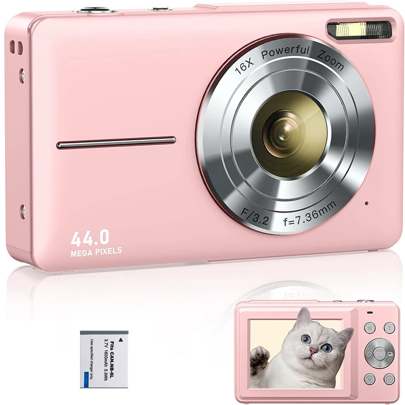 Digital Camera FHD 1080P 44MP High Quality Images & Videos Vlogging HD Compact Cameras For Family Picnic Gifts