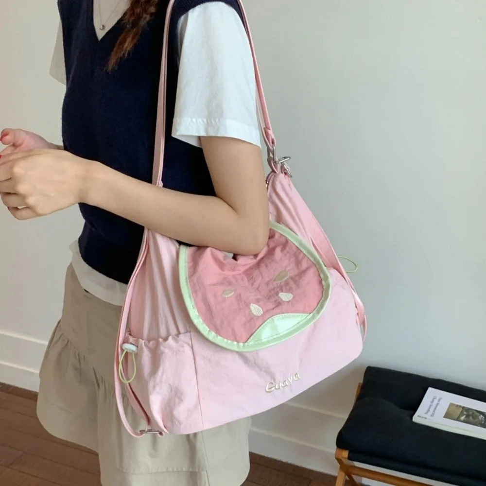 

Casual Dopamine Color Fruit Nylon Backpack Creative Large Capacity Cloth Messenger Bag Tote Bag Korean Style Book Bag Girls