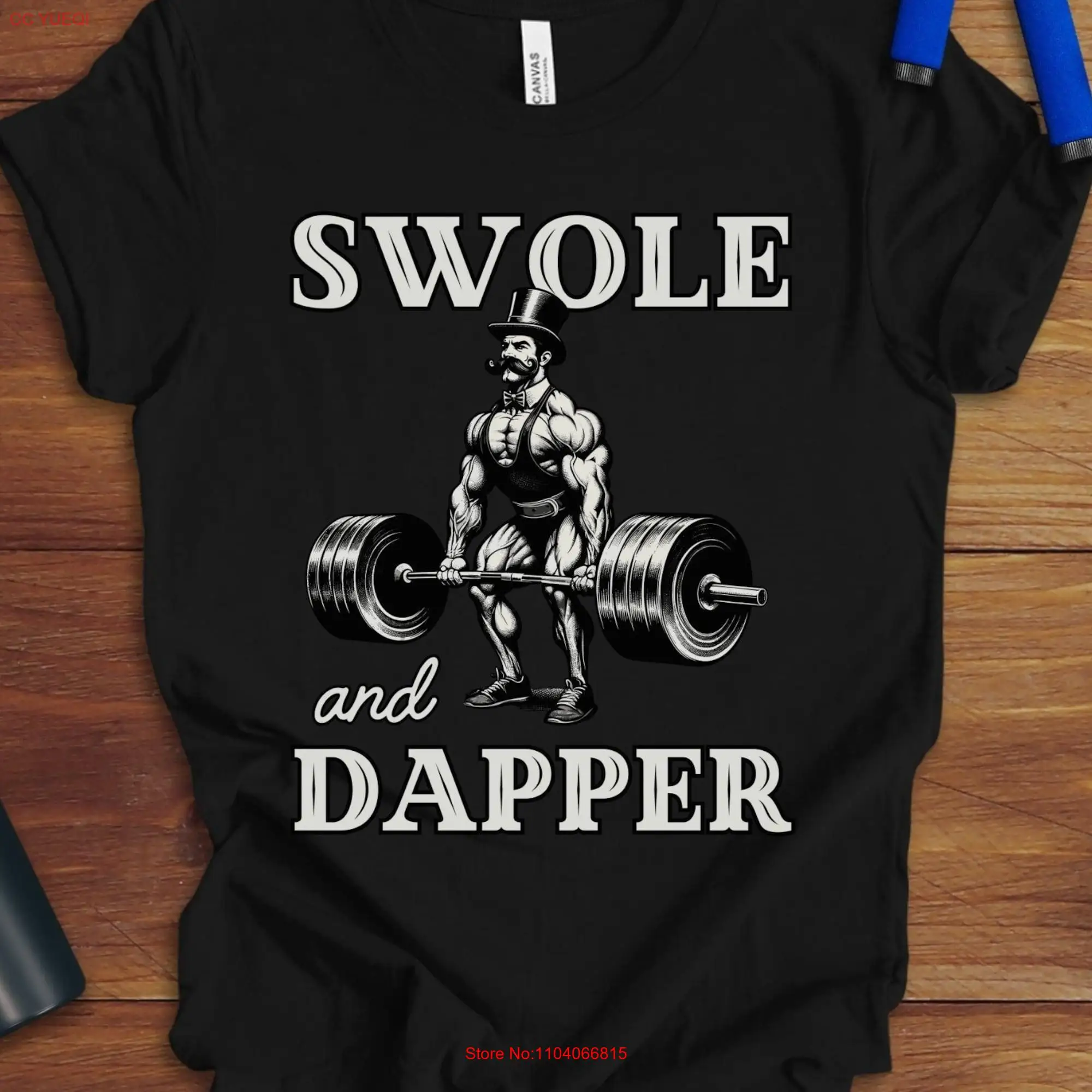 Funny Mens Fitness T Shirt Swole and Dapper DeadlifT WorkouT for Men Bodybuilding Weightlifting s long or short sleeves