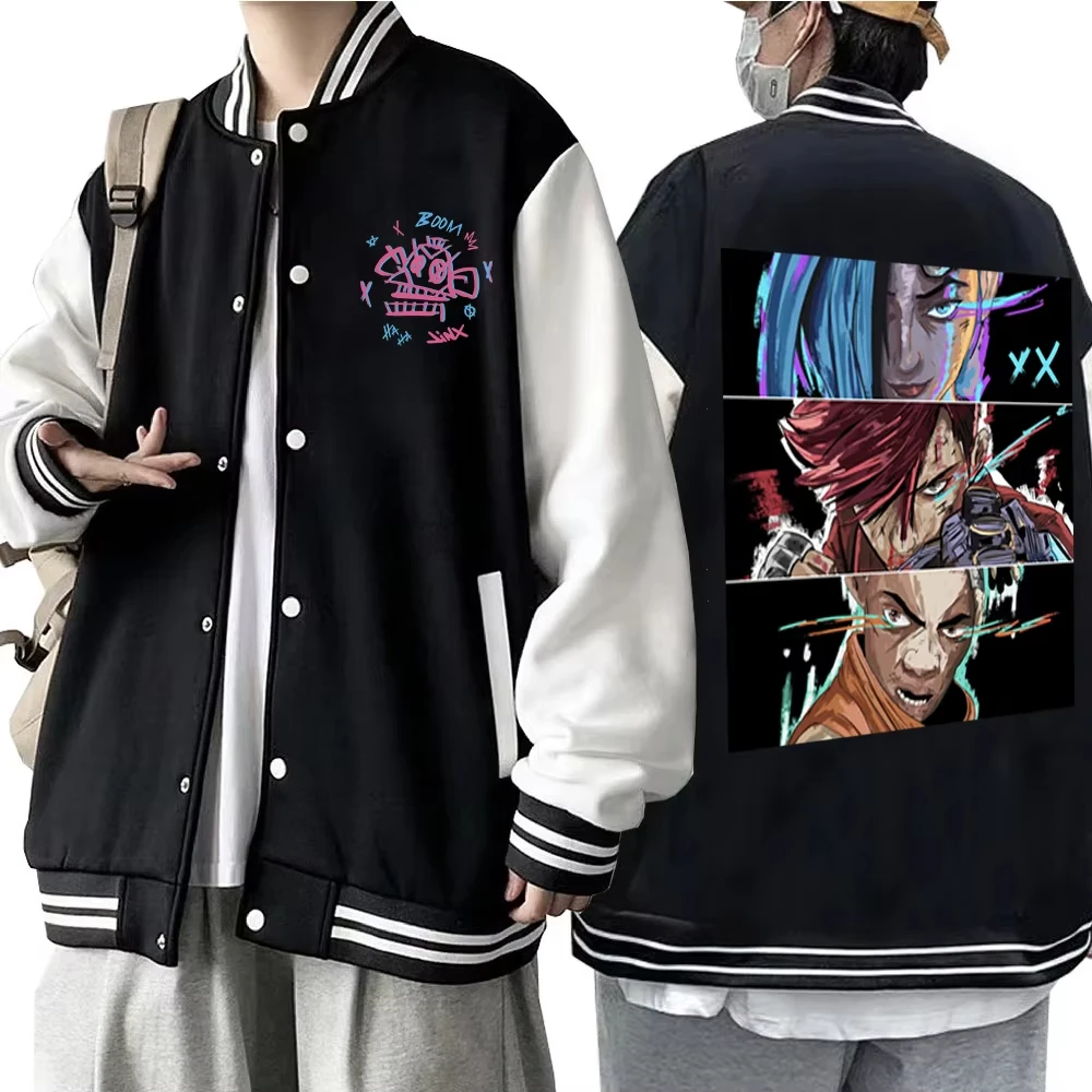 

2025Arcane-Jinx VI Hoodie Baseball Uniform Jacket Women Men Button Game Lover Sports Coat