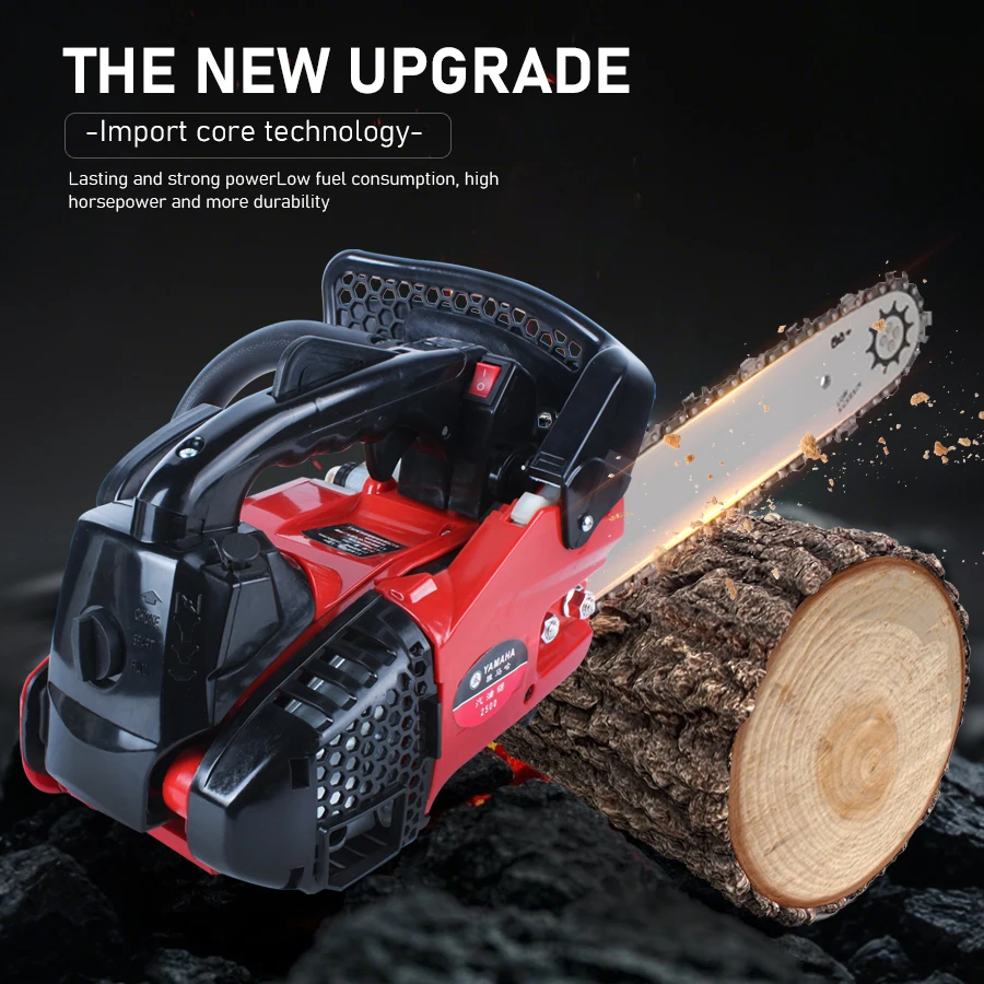 Gas-Kettensäge, leistungsstarke Holzfäller-Kettensäge, 25 cc, 1800 W, 15500 U/min, Benzin-Holzfäller-Kettensäge zum Holzfäller, Baumschneiden