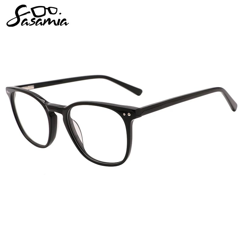 SASAMIA-Gradiente Quadrado e Quadros Transparentes, Óculos Unisex, Quadros De Acetato, Miopia, Hipermeopia, Óculos De Leitura, WD1423