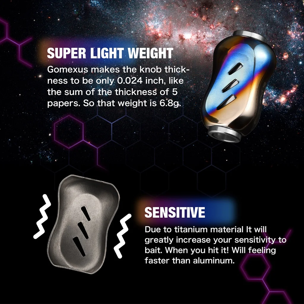 고멕서스 스피닝 베이트 캐스팅 릴, 티타늄 노브, 시마노 밴포드 스트라딕 쿠라도 안타레스 다이와 푸에고 LT 튜닝 노브 T22, 22mm