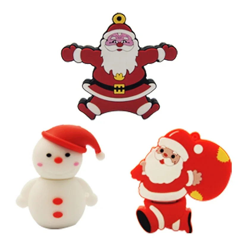 Árvore de Natal e Elk Deer USB Flash Drive, Cartoon Memory Stick, Presente Criativo, U Disk, 4GB, 8GB, 16GB, 32GB, 128GB