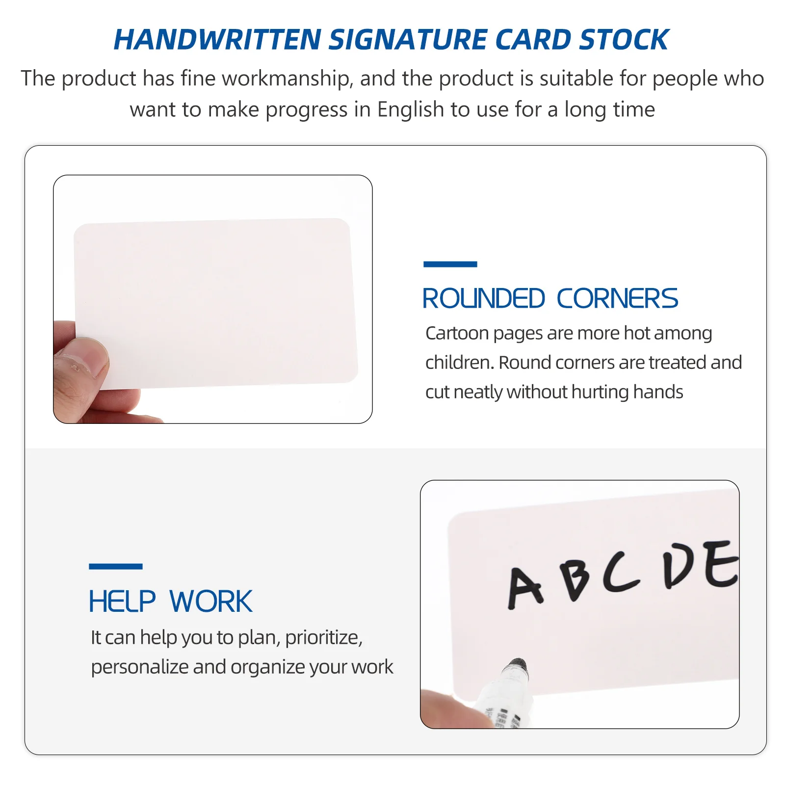 

3 коробки с пустыми карточками, утолщенные портативные карточки для заметок для повседневного использования, многофункциональные канцелярские принадлежности для письма и заметок