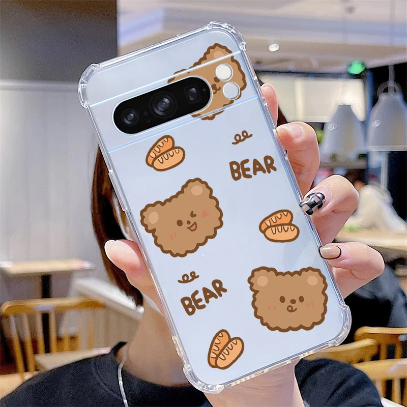 P ixel 8 Pro Cute Little Animal Transparent Phone Case For Google Pixel 9Pro 9 6 7A 8A 6Pro 8Pro 8 7 9ProXL 7Pro 6A Cover