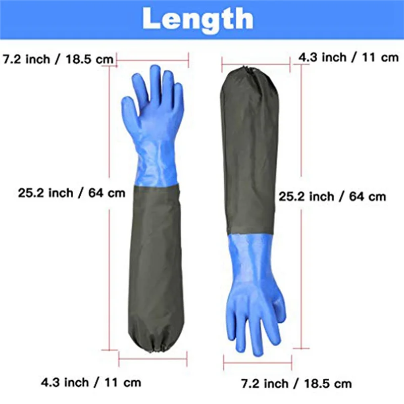 Long Rubber Gloves, Long Waterproof Gloves and Heavy Duty Waterproof Gloves for Harmful and Acid Work-BtLife