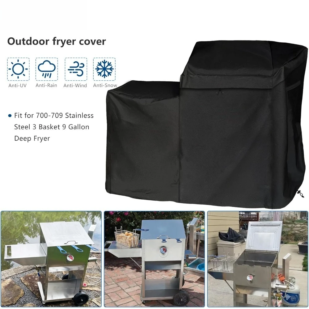 

Прочный водонепроницаемый чехол для фритюрницы объемом 9 галлонов из полиэстера 600D, пылезащитный, с полным покрытием, для моделей 700-709