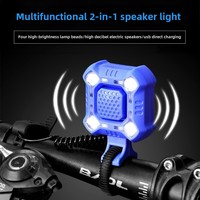 Bicycle Horn Bike Lighting Bicycle Horn 140dB Headlights Waterproof USB Charging Night Riding Bike Cycling Accessories