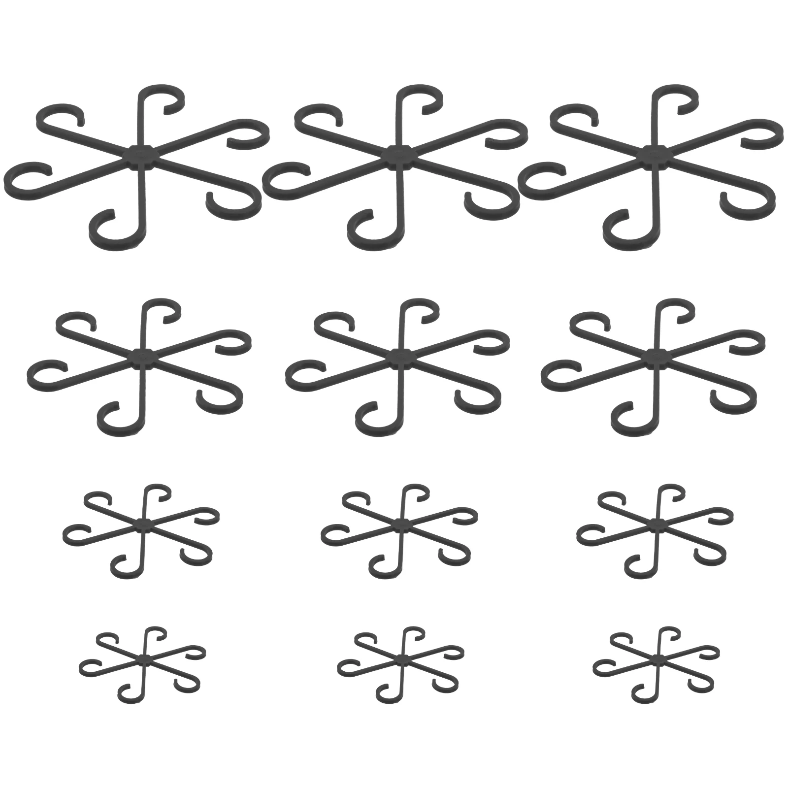 

12 Pcs Plant Support Frame Cage Climbing Houseplant Stem Fixtures Abs Stakes Growing Plants Durable Adjustable