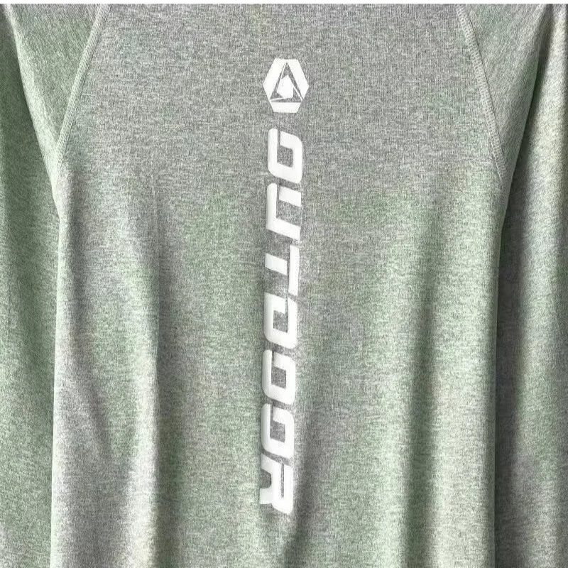 

Мужская осенняя спортивная футболка с длинными рукавами, быстросохнущая, с круглым вырезом, базовая футболка для тренировок на открытом воздухе, фитнеса, велоспорта.