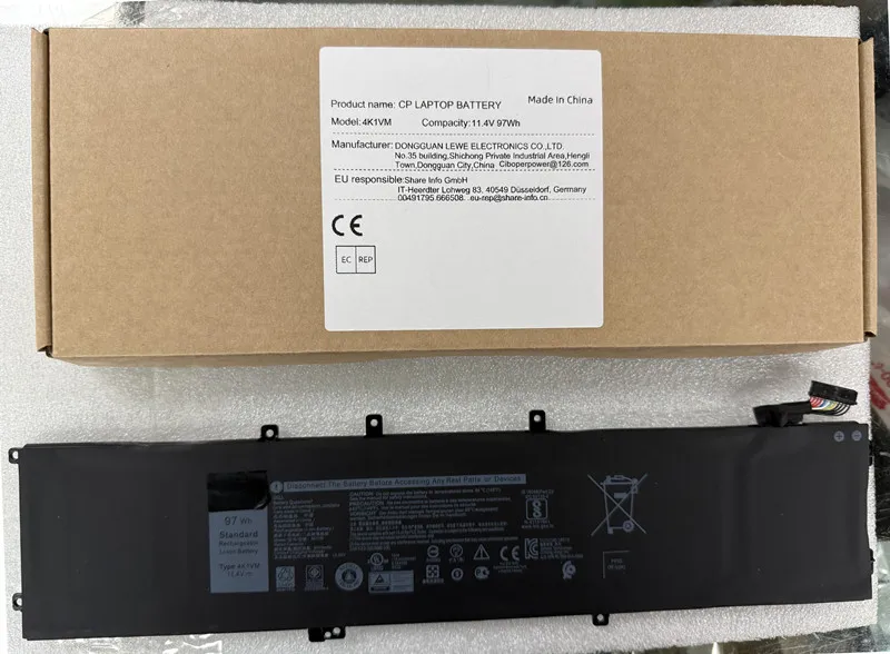 4K1VM 11.4V 97Wh V0GMT بطارية الكمبيوتر المحمول ل 15 7500 G7 17 7700 P46E XYCW0 NCC3D 0NCC3D W62W6 0W62W6 #4