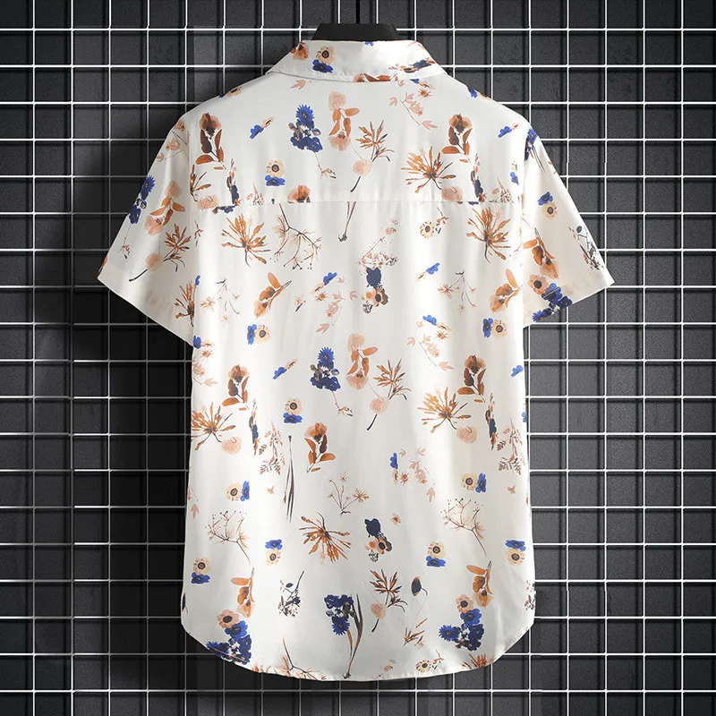 Trendy Red Printed Short Sleeve Casual Shirts for Men for Beach Wear