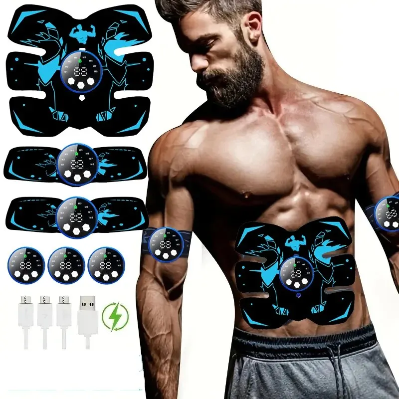 2023 New Wireless EMS Muscle Stimulator Smart Fitness Abdominal Massager Electric Training Weight Loss Stickers 29 Level 8 Mode