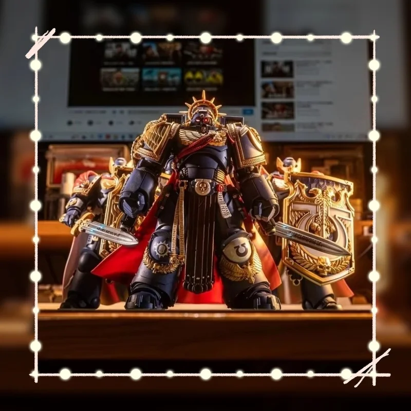 

Original Joytoy 1/18 Warhammer 40k Darktide Super Marine Marneus Calgar Chapter Master Shooting Model Handmade Collection Gift